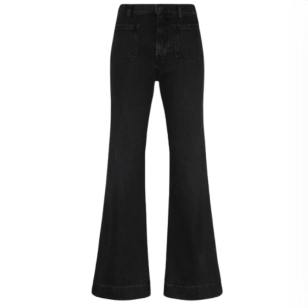 7 for All Mankind Tailorless Modern Dojo Jeans in Black Size 26